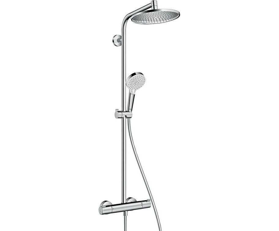 Brause-System Hansgrohe Crometta S240 Handbrause, Kopfbrause Ø 240 mm und Thermostat chrom