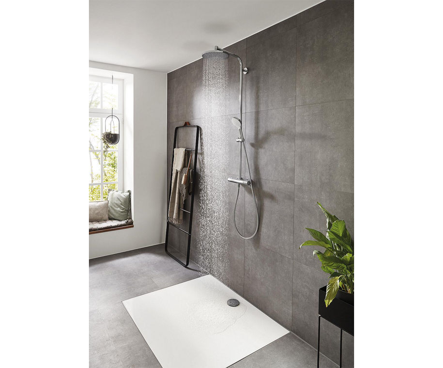 Brause-System Hansgrohe Crometta S240 Handbrause, Kopfbrause Ø 240 mm und Thermostat chrom