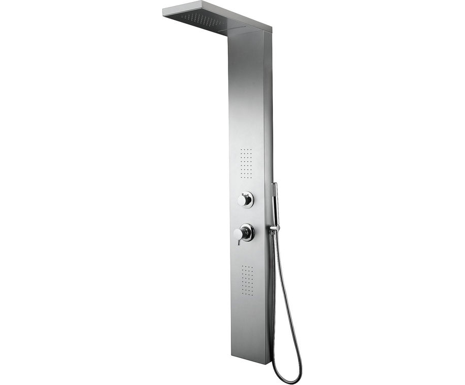 Wand-Brausepaneel Eske mit Mischer, Aluminium lackiert