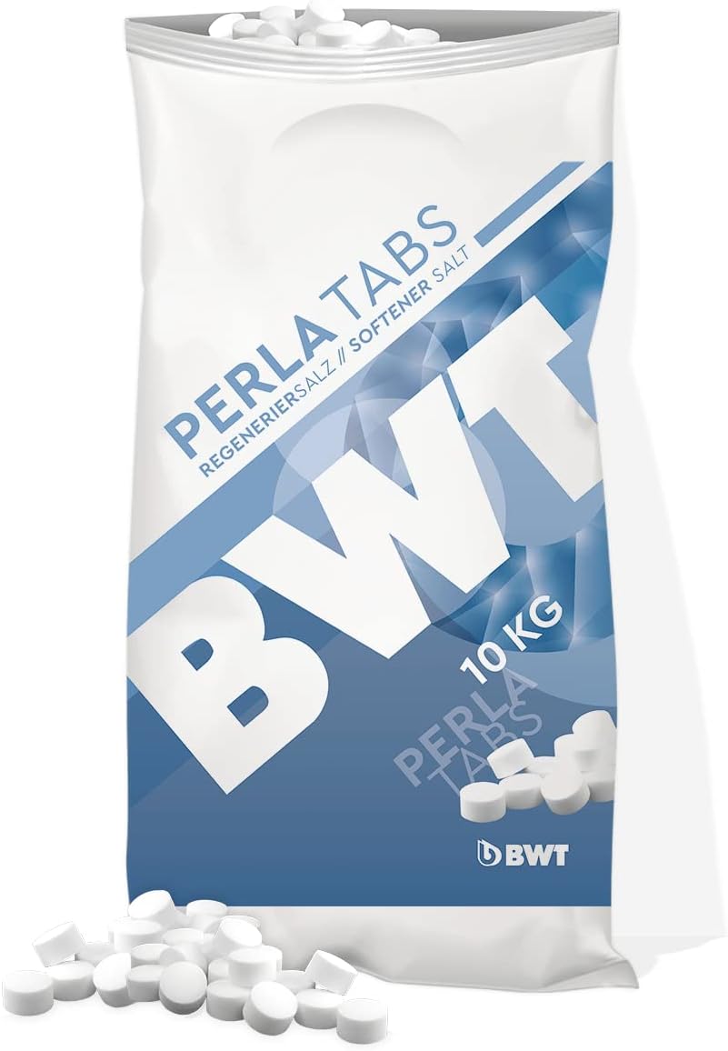 BWT Perla Tabs 20 kg | Regeneriersalz für Enthärtungsanlagen | 99,9% Reinheitsgrad | Praktische 10 kg Säcke | Optimale Pflege | 2 x 10 kg Säcke