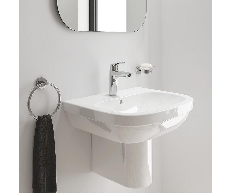 Waschtischmischer Grohe Eurosmart M-Size Ausladung 121 mm chrom Push-open Ablauf